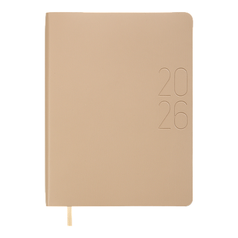 Щоденник датов 2026 MORANDI STYLE A5 пісочний штучна шкіра, фото 1