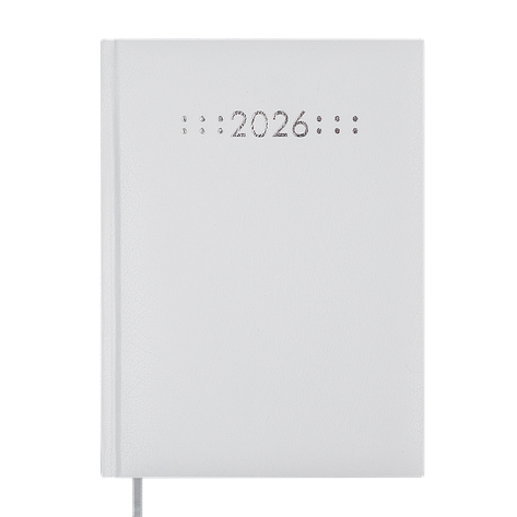 Щоденник данир 2026 CLASSIC A5 білий бумвініл/поролон, фото 1