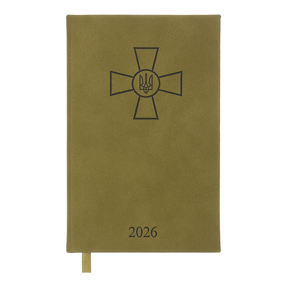 Щоденник данин 2026 FORCES A6 оливковий віск/поролон