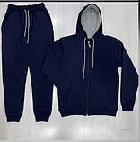 Чоловічий теплий спортивний костюм худі і штани на манжетах, фото 2