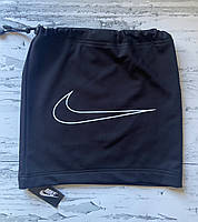 Бафф (шарф) спортивный Nike Black на флисе, универсальный размер 28х26 см (для детей и взрослых)