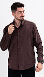 Стильна чоловіча вельветова сорочка батального розміру, фото 2