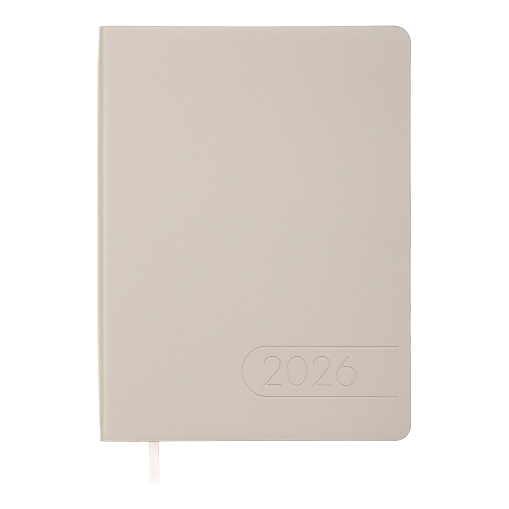 Щоденник датов 2026 LIGHT MORANDI A5 молочний штучшкіра