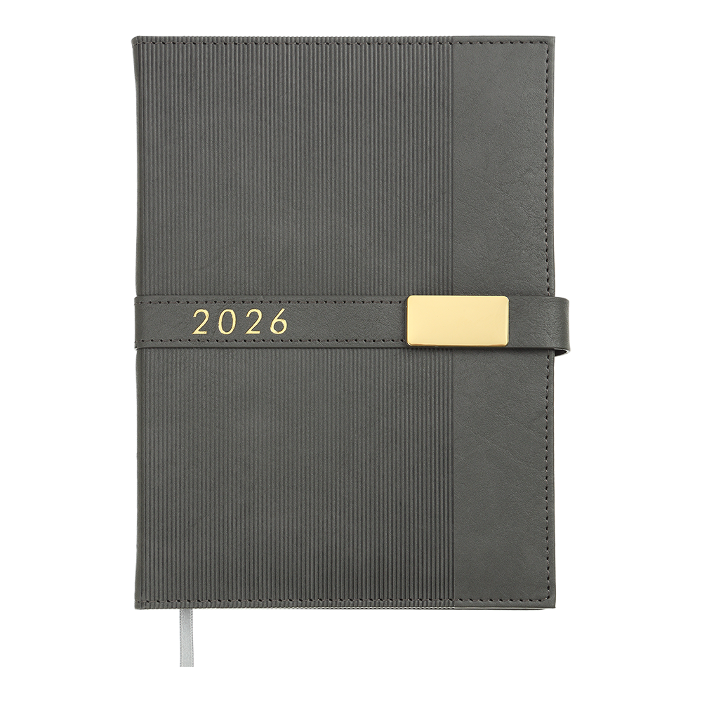 Щоденник данин 2026 LEROY A5 сірий скрожа