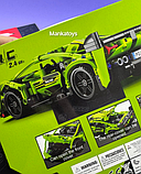 Конструктор 428 деталей спортивна машина на радіоуправлінні р/к, зелена 70012D живлення від акумулятора, фото 2