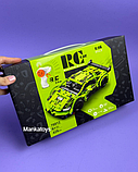 Конструктор 428 деталей спортивна машина на радіоуправлінні р/к, зелена 70012D живлення від акумулятора, фото 3