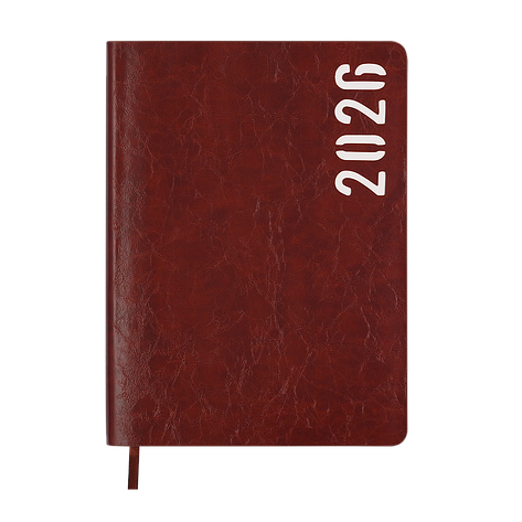 Щоденник датов 2026 MIND A5 коричневий штучшкіра, фото 1