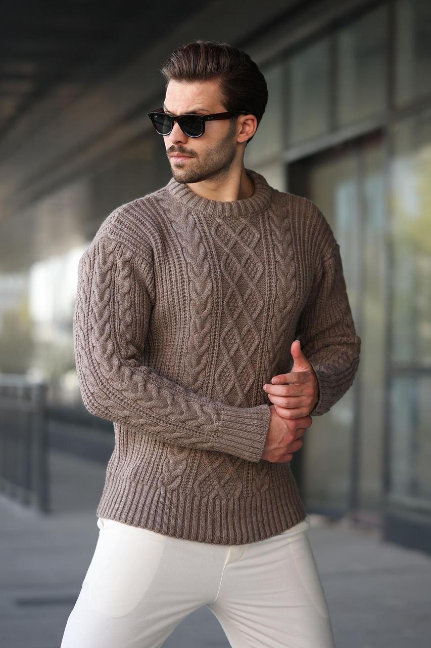 Чоловічий в'язаний светр без горла, фото 1