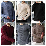 Чоловічий в'язаний светр без горла, фото 2