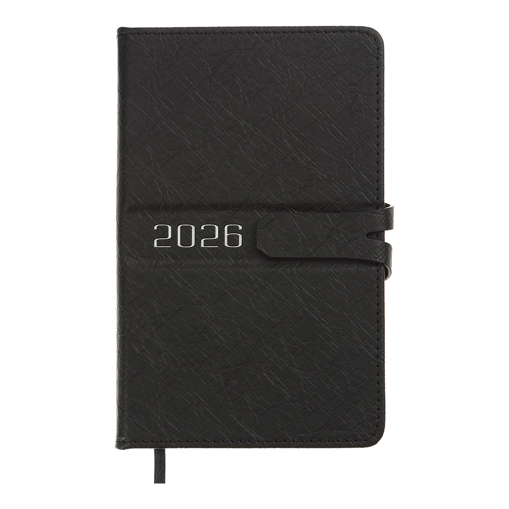 Щоденник данин 2026 BELLE A6 чорний іскрозу/поролон