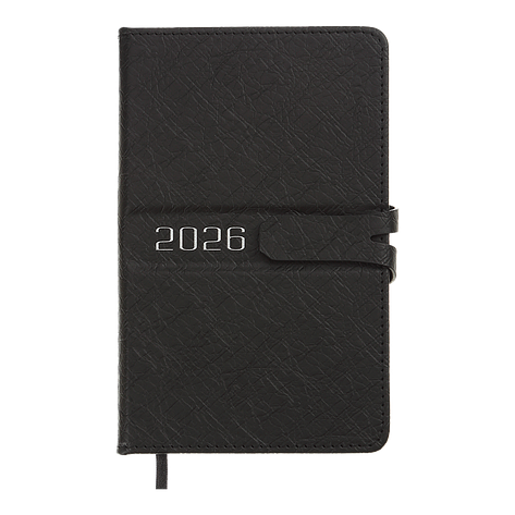 Щоденник данин 2026 BELLE A6 чорний іскрозу/поролон, фото 1