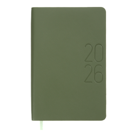 Щоденник данир 2026 MORANDI STYLE A6 зелений іскря, фото 1