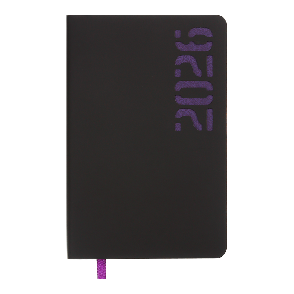 Щоденник датов 2026 NEON A6 фіолетовий штучшкіра