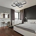 Cвітлодіодна люстра 90 Вт з пультом і мобільним додатком регулювання яскравості колір каркасу чорні-білий ESL-21679, фото 3