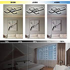 Cвітлодіодна люстра 90 Вт з пультом і мобільним додатком регулювання яскравості колір каркасу чорні-білий ESL-21679, фото 8