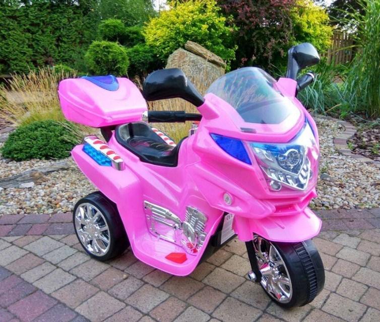 Дитячий мотоцикл на акумуляторі M6 РОЖЕВИЙ M6 518, фото 1