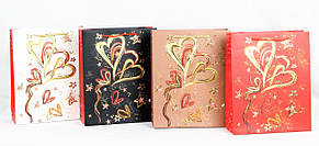 Пакет паперовий подарунковий М:26х32х10см тиснення фольгою і конгореї тиснення BM200074