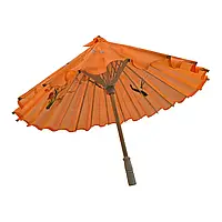 Парасолька шовкова з малюнком оранжева