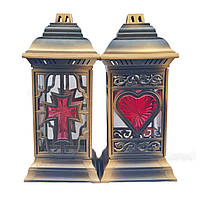 Лампадка пластикова/скляна без запаски (36 см) 1/8 (1003)