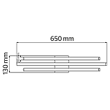 Світлодіодна LED люстра 30W 4000K HOROZ LIBERTY 650х130 мм, фото 3