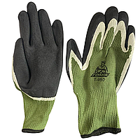 Рукавички Tomik Т950 зима зелено-біло-чорні, рукавички для господарських робіт, рукавички для саду взимку