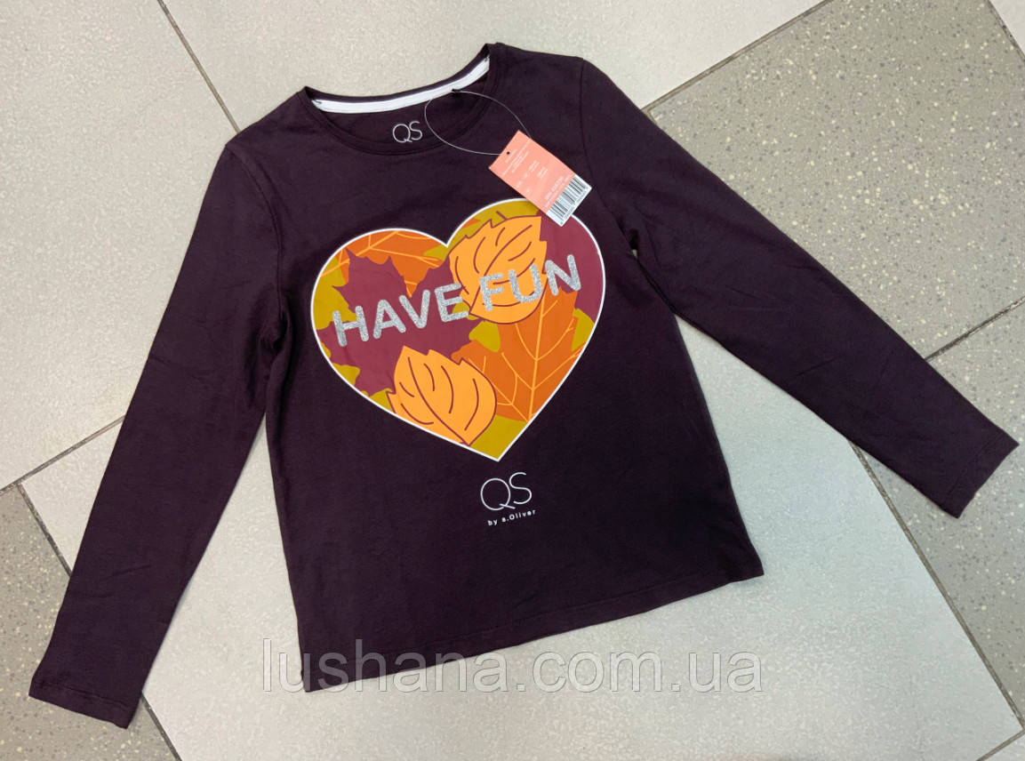 Дитяча кофта лонгслів s.Oliver на дівчинку, 104-110, фото 1