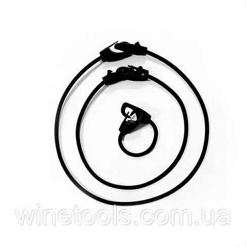 Еластик з карабінами та металевим затискачем