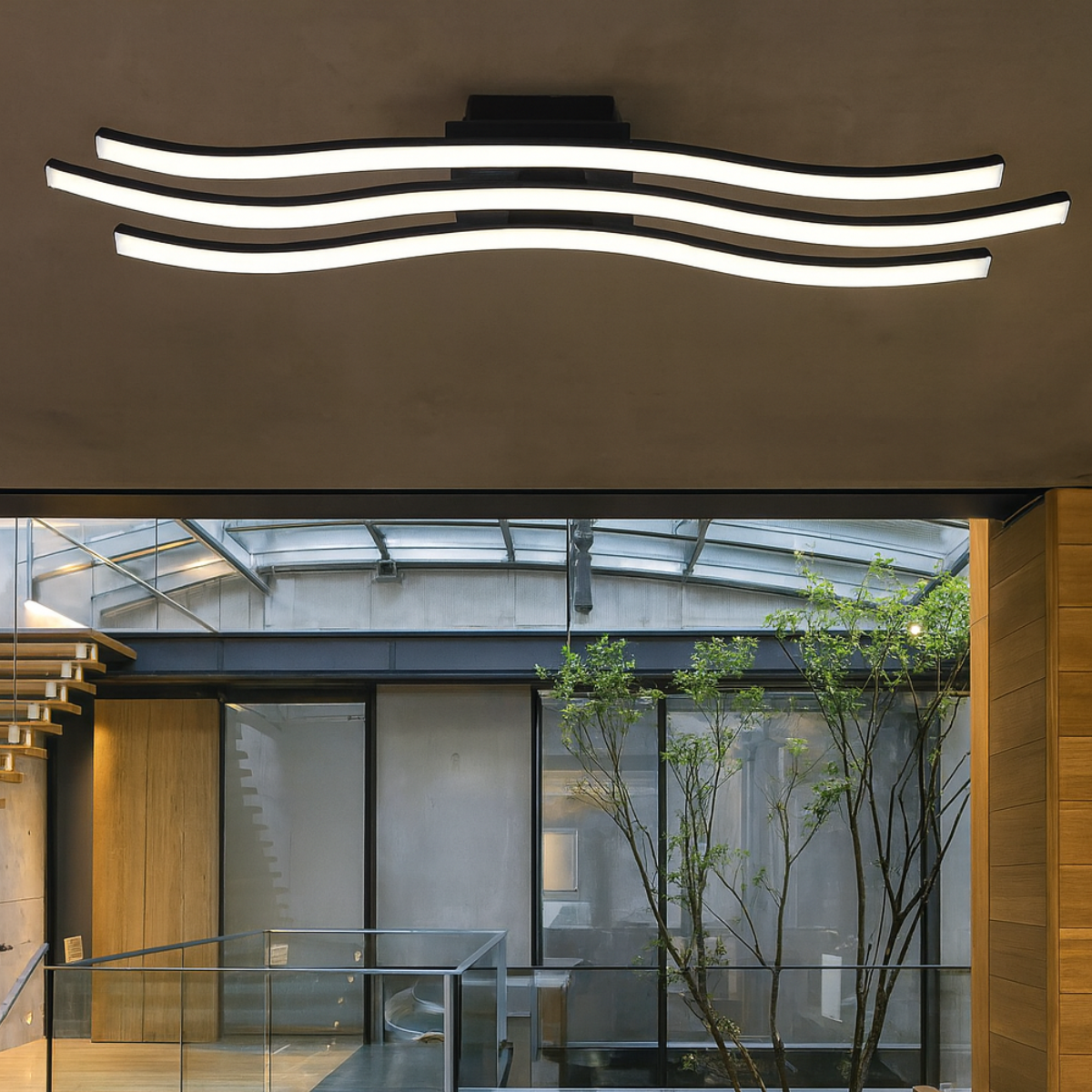 Світлодіодна LED люстра 30W 4000K HOROZ LIBERTY 650х130 мм, фото 1