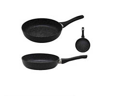 Набір сковорідок з гранітним покриттям Ø 22 24 26 см Граф (шт) 6623