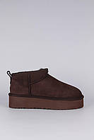Уггі UGG Classic Ultra Mini Brown Platform Premium (36-41), Замша