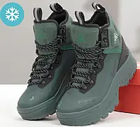 Зимові чоловічі кросівки-чоботи Nike ACG Air Zoom Gaiadome Gore-Tex теплі осінь-зима високі хакі. Фото наживо