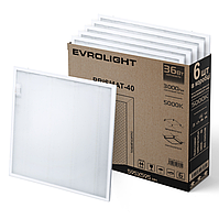 Набір світильник LED панель EVROLIGHT 36Вт PRISMAT-40 5000K 6шт