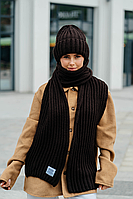 В'язаний комплект "Ульяна", колір коричневий