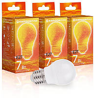 Набір Лампа світлодіодна Євросвітло 7Вт 4200К P-7-4200-27 Е27 3шт