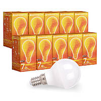 Набір Лампа світлодіодна Євросвітло 7Вт 4200К P-7-4200-14 Е14 10шт