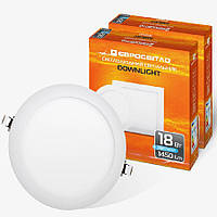 Набір світильник точковий врізний Євросвітло 18Вт коло LED-R-225-18 4200К 2шт