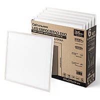 Набір Світильник LED ЄВРОСВІТЛО ЕКО 36Вт 4000К універсальний/опал 6шт