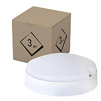 Набір світильник LED накладний Євросвітло 12Вт коло CL-R1 6400K IP65 3шт