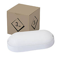 Набір світильник LED накладний Євросвітло 18Вт овал CL-V1 6400K IP65 3шт