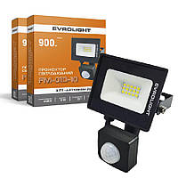 Набір прожектор світлодіодний з датчиком руху EVROLIGHT FM-01D-10 10W 6400К 2шт