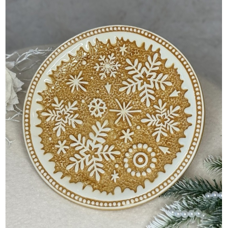 Новорічна тарілка 21см 251013-6