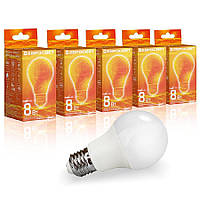 Набір Лампа світлодіодна Євросвітло 8Вт 4200К A-8-4200-27 Е27 5шт
