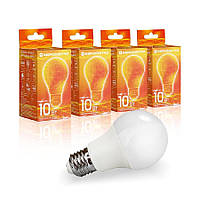 Лампа світлодіодна Євросвітло 10Вт 4200К A-10-4200-27 Е27 4 шт