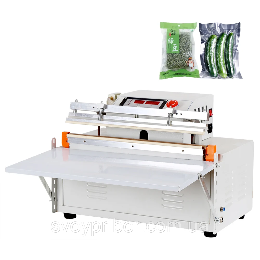 Вакууматор професійний VSS-500 (ширина запайки 500мм, 1кВт, 0,8Мпа) з газо-повітряним наповненням, фото 1