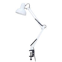 Настільна лампа Євросвітло Ridy-027 E27 зі струбциною біла
