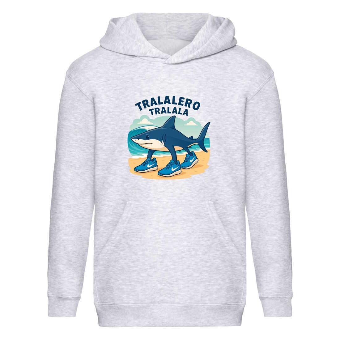Худі Брейнрот Тралалеро Тралала італійський мем (brainrot Tralalero Tralala 001) сіре, 116-128-140-152-164 розмір, фото 1