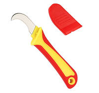 Ніж для зняття ізоляції (напівкруглий) діелектричний,багатофункціональний ніж електрика для зачищення проводів