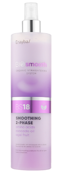 Двофазний спрей-кондиціонер Erayba Bio Smooth BS18 для випрямлення волосся (500мл.)