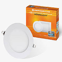 Світильник точковий врізний Євросвітло 6Вт коло LED-R-120-6 6400К