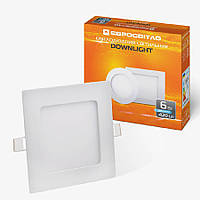 Світильник точковий врізний Євросвітло 6Вт квадрат LED-S-120-6 4200К